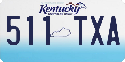 KY license plate 511TXA