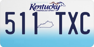 KY license plate 511TXC