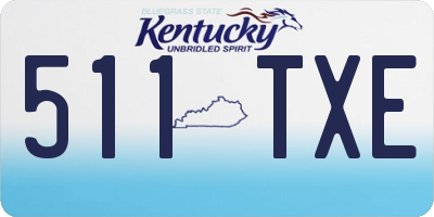 KY license plate 511TXE