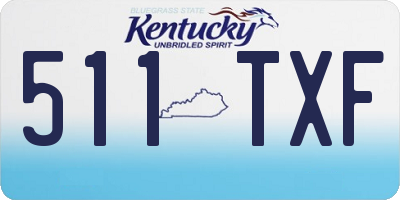KY license plate 511TXF