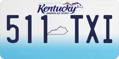 KY license plate 511TXI
