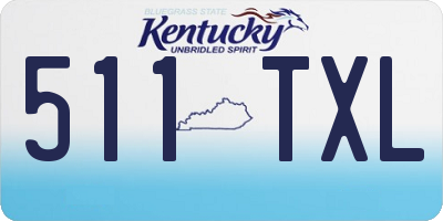 KY license plate 511TXL
