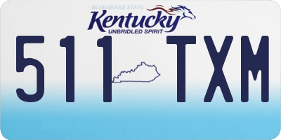 KY license plate 511TXM