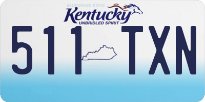 KY license plate 511TXN