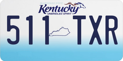 KY license plate 511TXR