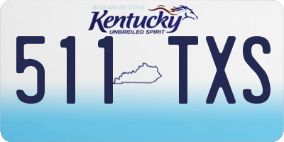 KY license plate 511TXS
