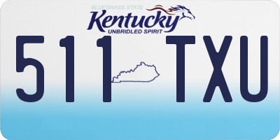 KY license plate 511TXU