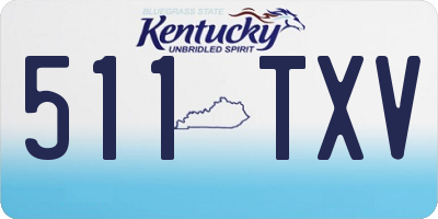 KY license plate 511TXV