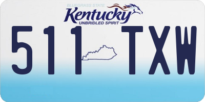 KY license plate 511TXW