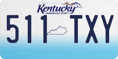 KY license plate 511TXY