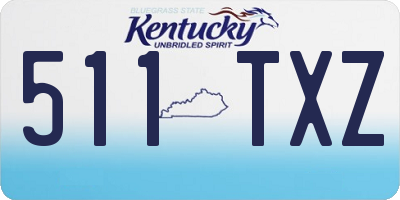 KY license plate 511TXZ