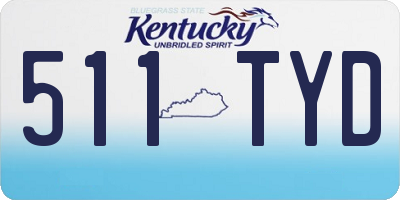 KY license plate 511TYD