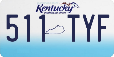 KY license plate 511TYF