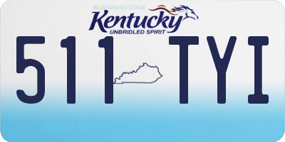 KY license plate 511TYI