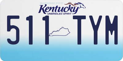 KY license plate 511TYM