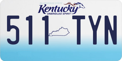 KY license plate 511TYN