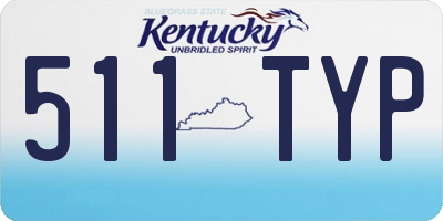 KY license plate 511TYP