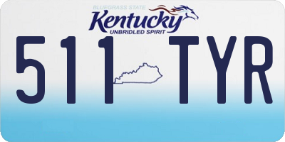 KY license plate 511TYR