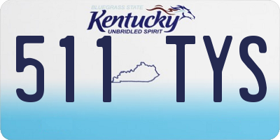 KY license plate 511TYS