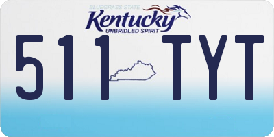 KY license plate 511TYT