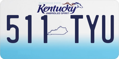 KY license plate 511TYU