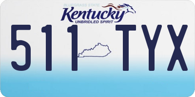 KY license plate 511TYX