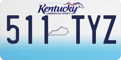KY license plate 511TYZ