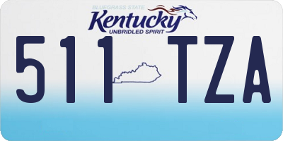 KY license plate 511TZA