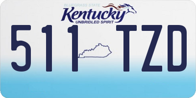 KY license plate 511TZD