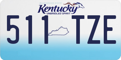 KY license plate 511TZE