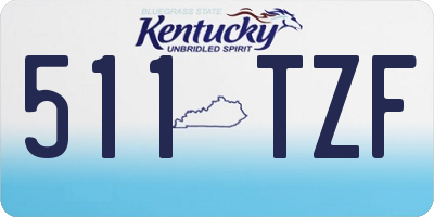 KY license plate 511TZF