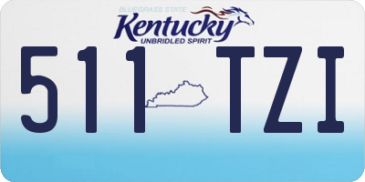 KY license plate 511TZI