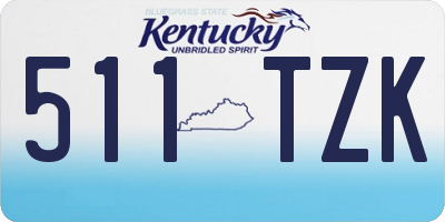 KY license plate 511TZK