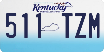 KY license plate 511TZM