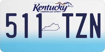 KY license plate 511TZN