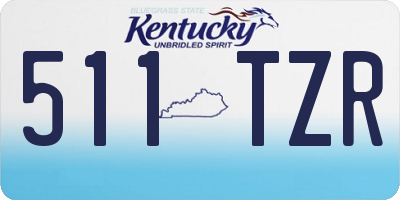 KY license plate 511TZR