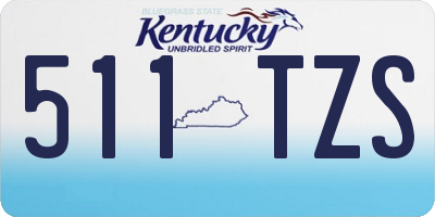 KY license plate 511TZS