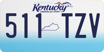 KY license plate 511TZV
