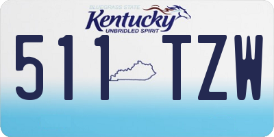 KY license plate 511TZW