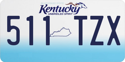 KY license plate 511TZX