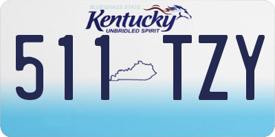 KY license plate 511TZY