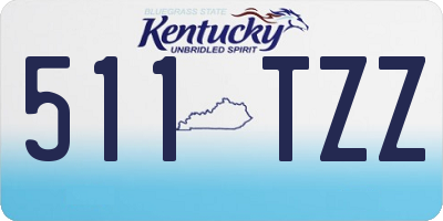 KY license plate 511TZZ