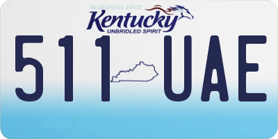 KY license plate 511UAE
