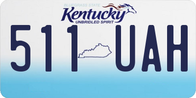 KY license plate 511UAH