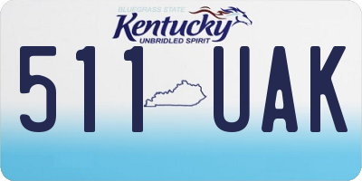 KY license plate 511UAK