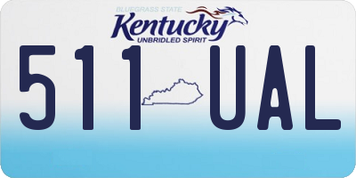 KY license plate 511UAL