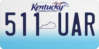 KY license plate 511UAR