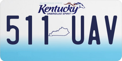 KY license plate 511UAV