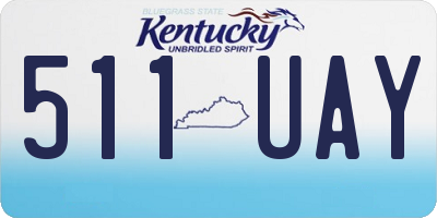 KY license plate 511UAY