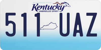 KY license plate 511UAZ